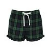SKINNI FIT Fit Womens/Ladies Tartan Shorts (Navy/Green Check)
