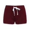 SKINNI FIT Womens/Ladies Retro Training/Fitness Sports Shorts (Burgundy/ White)