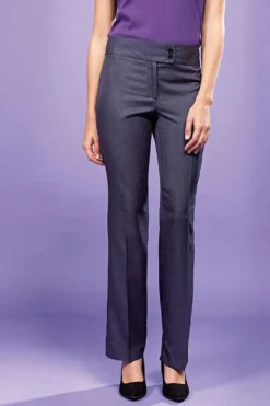 Premier® Iris Ladies/Womens Straight Leg Formal Trouser / Workwear - Black Heather
