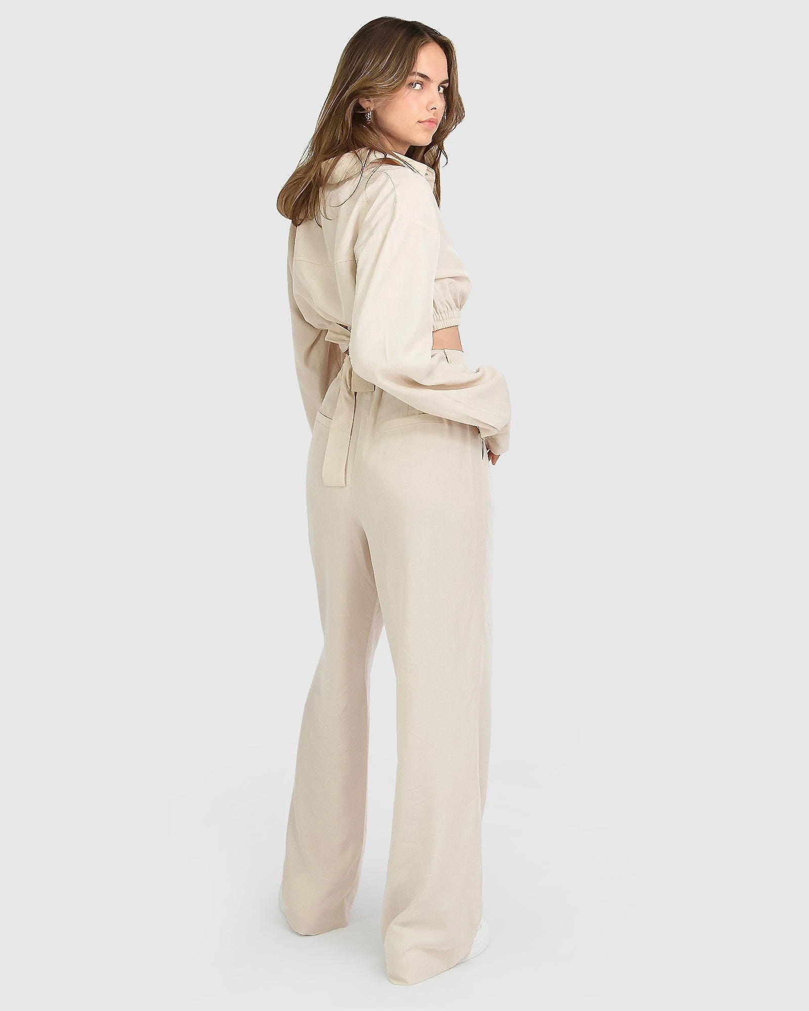 Belle & Bloom State Of Play Wide Leg Pant - Sand - Image 3