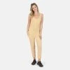 Lezat Costa Organic Cotton Waffle Thermal Pocketed Jumpsuit Jumpsuits & Rompers Canary