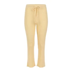 Lezat Fiona Organic Cotton Waffle Thermal Pant Pants Canary