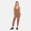 Lezat Costa Organic Cotton Waffle Thermal Pocketed Jumpsuit Jumpsuits & Rompers Cocoa