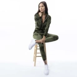 Lezat Restore Soft Terry Jumpsuit - Hunter Green Tie Dye Jumpsuits & Rompers